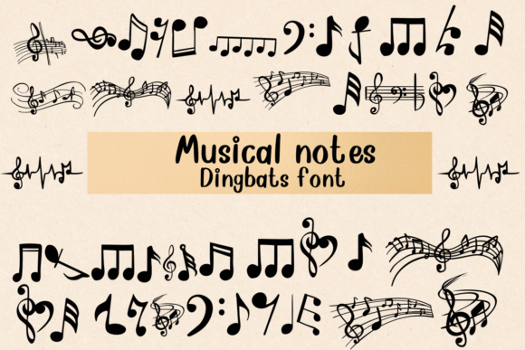 Preview of Musical Notes dingbat font