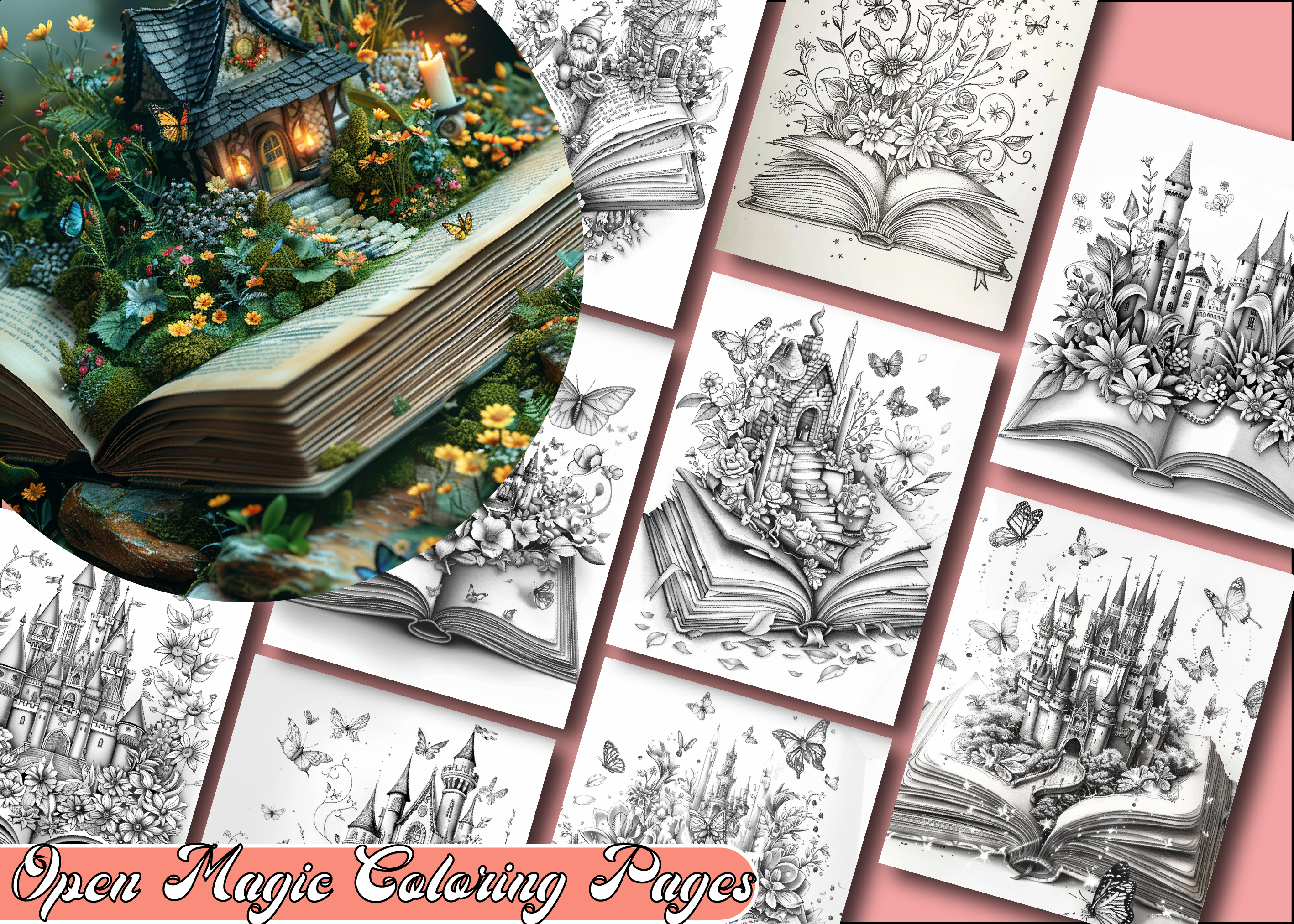 Open Magic Coloring Book for Adults