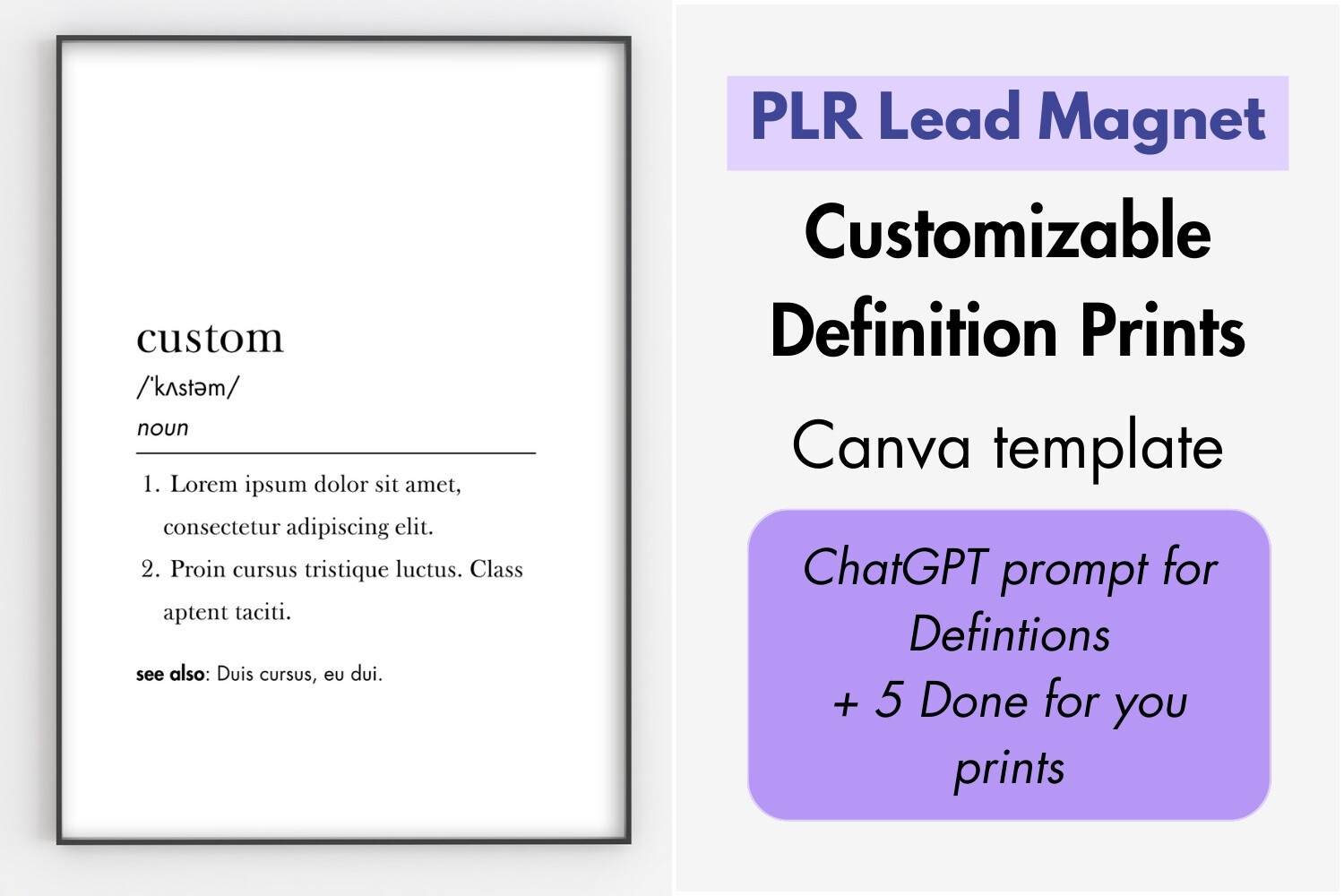 PLR Canva Template: Custom Wall Prints