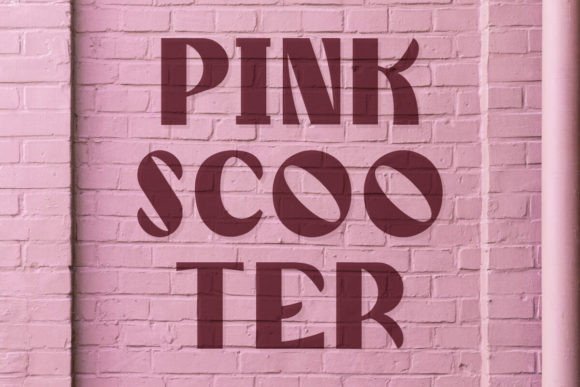 Pink Scooter Font PNG with transparent background - Preview 6