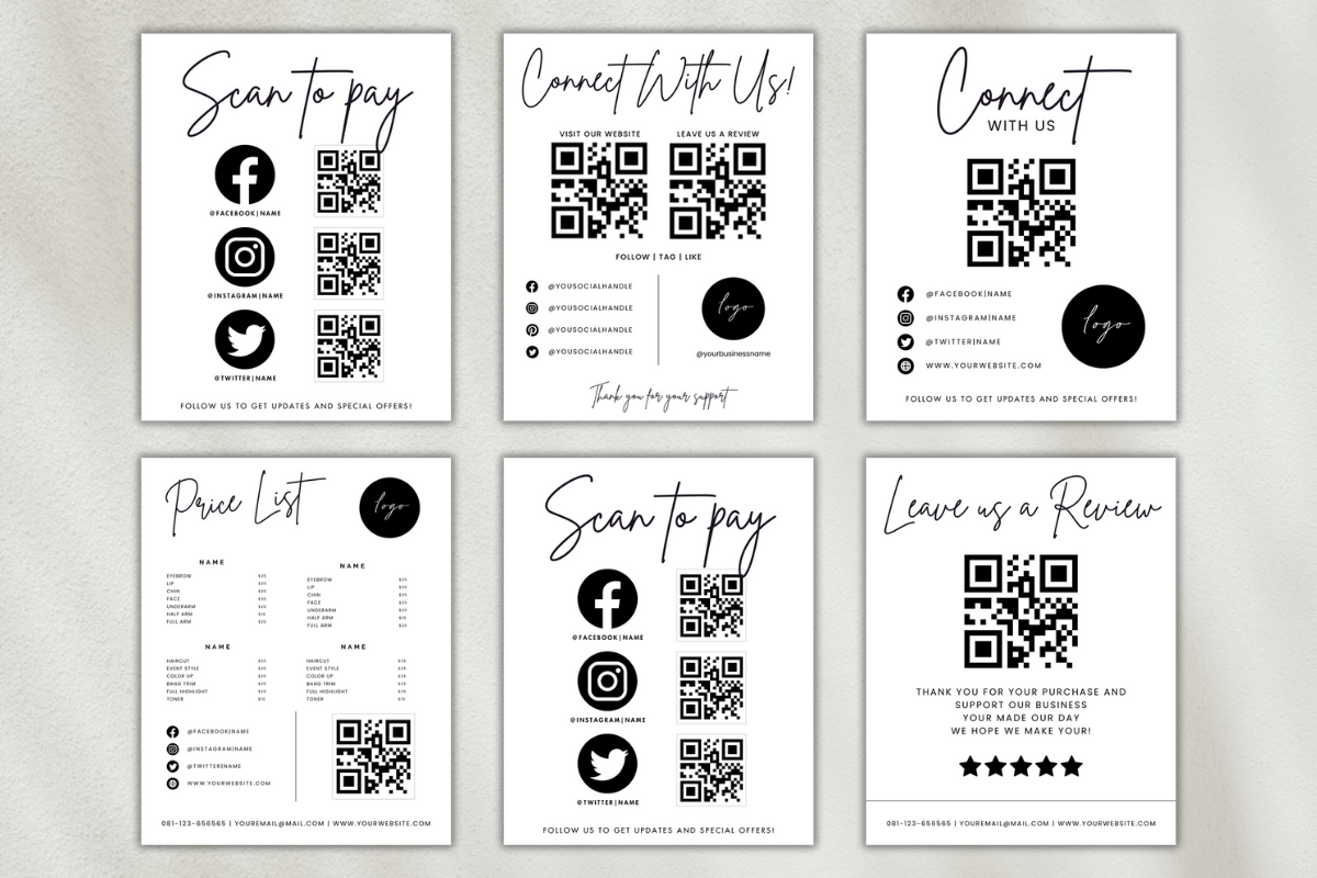 Qr Code Sign Bundle for Small Business