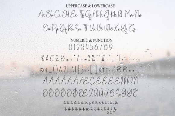 Rainy Morning Font PNG with transparent background - Preview 6