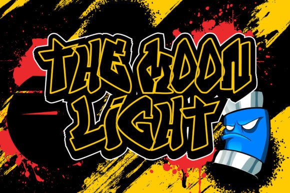 Retro Graffiti Monoline Font PNG with transparent background - Preview 3