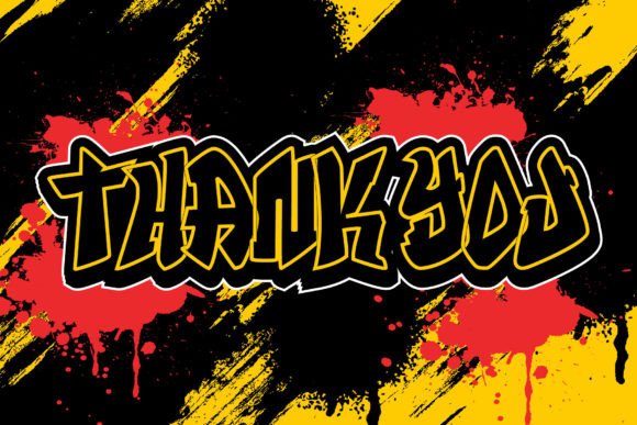 Retro Graffiti Monoline Font PNG with transparent background - Preview 4