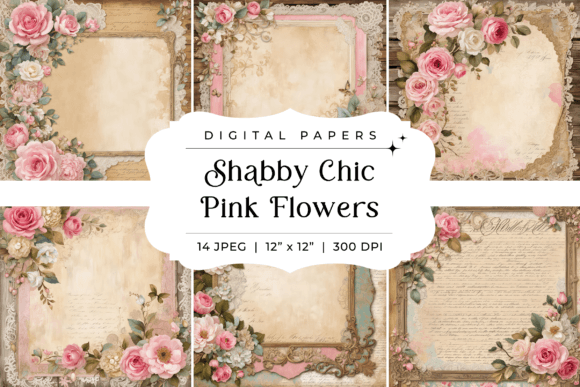 Shabby Chic Pink Flowers Junk Journal