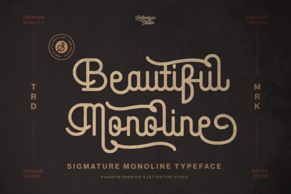 Sigmature Monoline Font PNG with transparent background - Preview 1