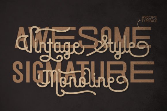 Sigmature Monoline Font PNG with transparent background - Preview 3