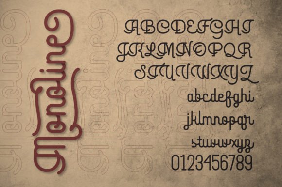 Sigmature Monoline Font PNG with transparent background - Preview 5
