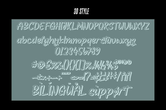 Sleep Alone Font PNG with transparent background - Preview 2