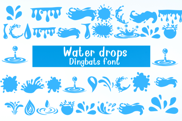 Water Drops Dingbats Font By Nongyao