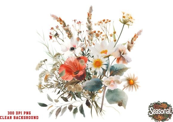 WildflowerMeadowWatercolorClipart
