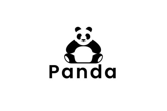 Panda Logo Vector Icon Illustration