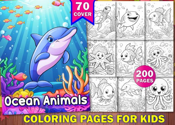 200 Ocean Animals Coloring Pages
