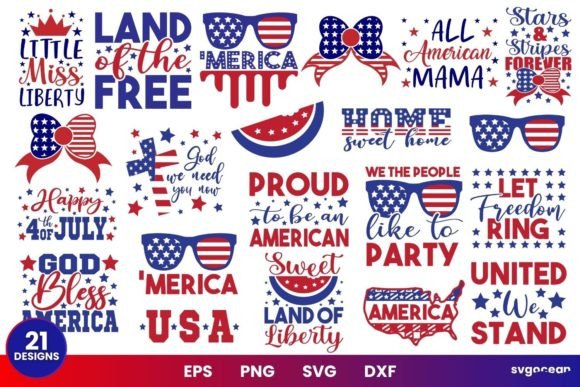 4th of July Svg Bundle Graphic Crafts By SvgOcean