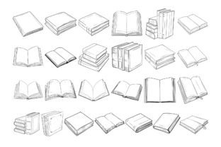 50 Book Procreate Stamps Graphic by ProcreateSale · Creative Fabrica