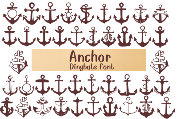 Anchor Dingbats Font By Nongyao