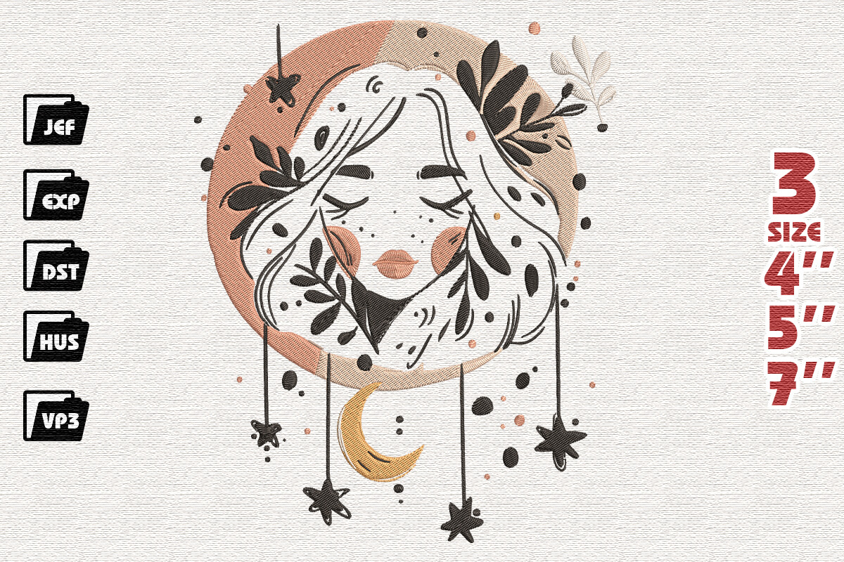 Boho Girl Embroidery