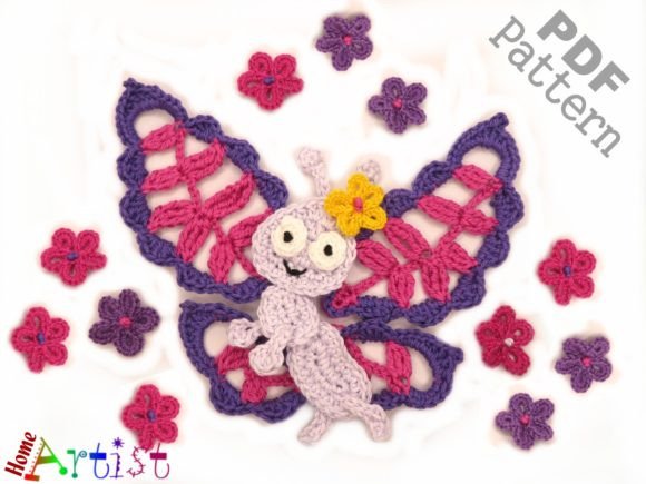 Butterfly Crochet Applique Pattern