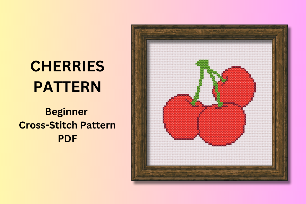 Cherries Beginner Cross-Stitch Pattern