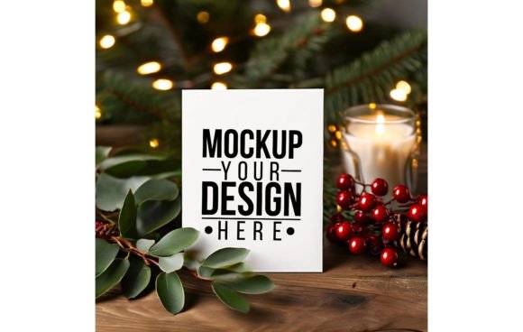 Christmas Greeting Card Mockup 277 Illustration Événements Saisonniers Par Design Moment