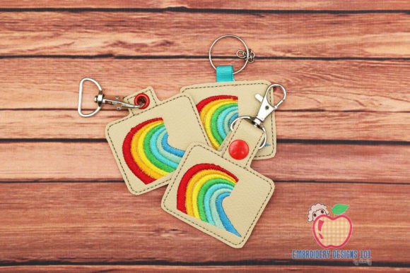 Colorful Rainbow ITH KeyFob Snaptab