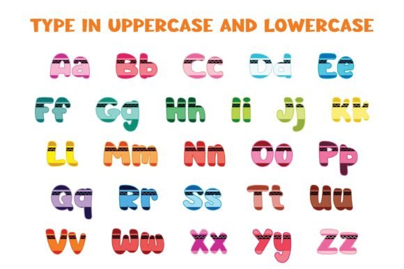 Crayon Rainbow Font - Preview 1