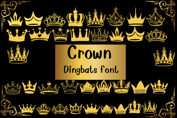 Crown Dingbats Font By Nongyao