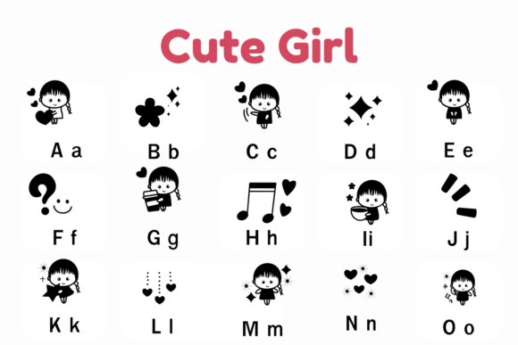 Cute Girl Font - Preview 1