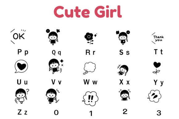 Cute Girl Font - Preview 2
