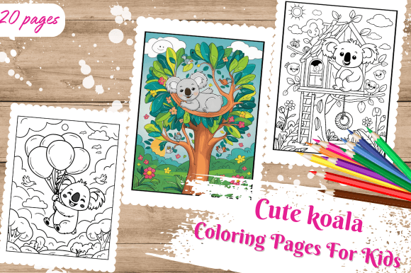 Cute Koala Coloring Pages for Kids