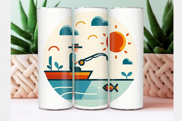 Fishing Tumbler Wrap Graphic by Crafted Wonders · Creative Fabrica