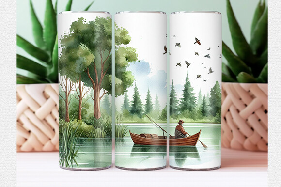 Fishing Tumbler Wrap Graphic by Crafted Wonders · Creative Fabrica