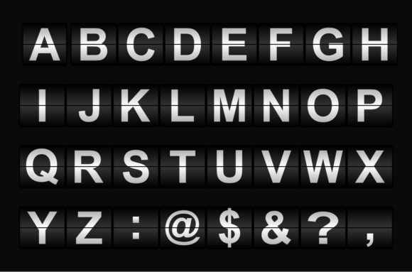 Flip Clock Font - Preview 2
