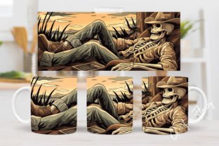 Funny Skeleton Mug Wrap, Fathers Day PNG Graphic by Christine Fleury ...