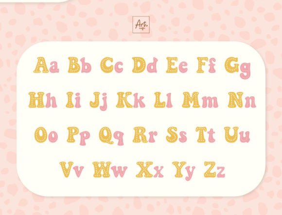 Groovy Fancy Dot Font PNG with transparent background - Preview 1