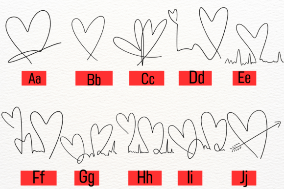 Heart Font - Preview 3