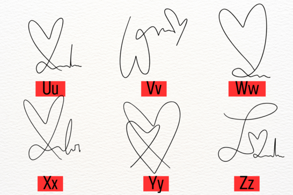 Heart Font - Preview 4