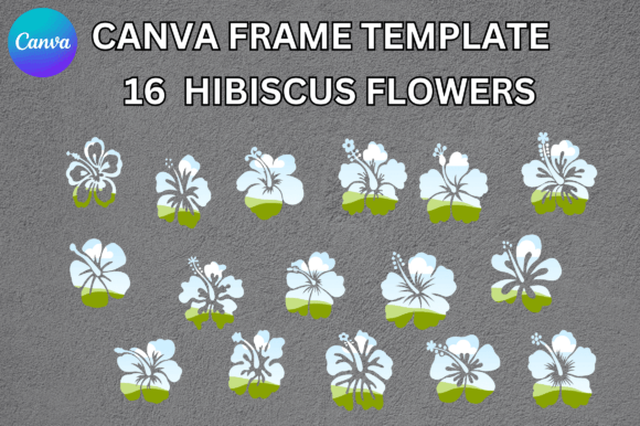 Hibiscus Flowers Canva Frame Template