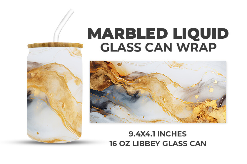 Marbled Liquid Glass Can Wrap Graphic by Creative World · Creative Fabrica