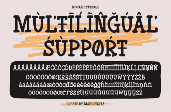 Mosak Font PNG with transparent background - Preview 4