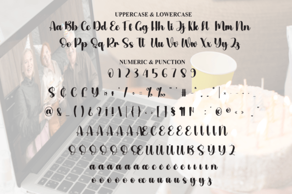 Party Online Font PNG with transparent background - Preview 6
