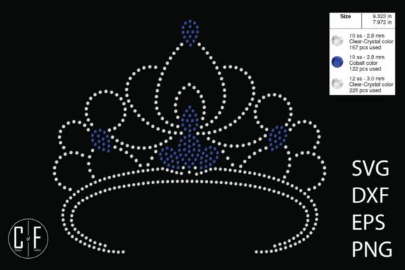 Queens Crown Rhinestone Template
