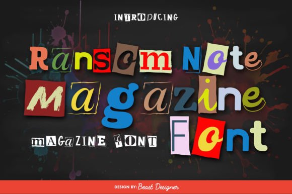 Funky Ransom Note Font Distressed Groovy Funky Font by Beast Designer · Creative Fabrica