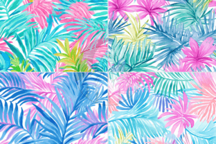 Tropical Leaves Pattern Digital Paper Graphic by Paper & Pattern Studio ...