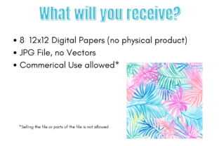 Tropical Leaves Pattern Digital Paper Graphic by Paper & Pattern Studio ...