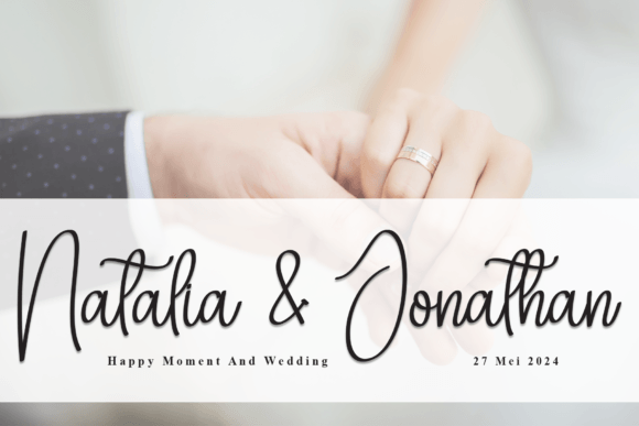 Ceremony Wedding Font PNG with transparent background - Preview 1