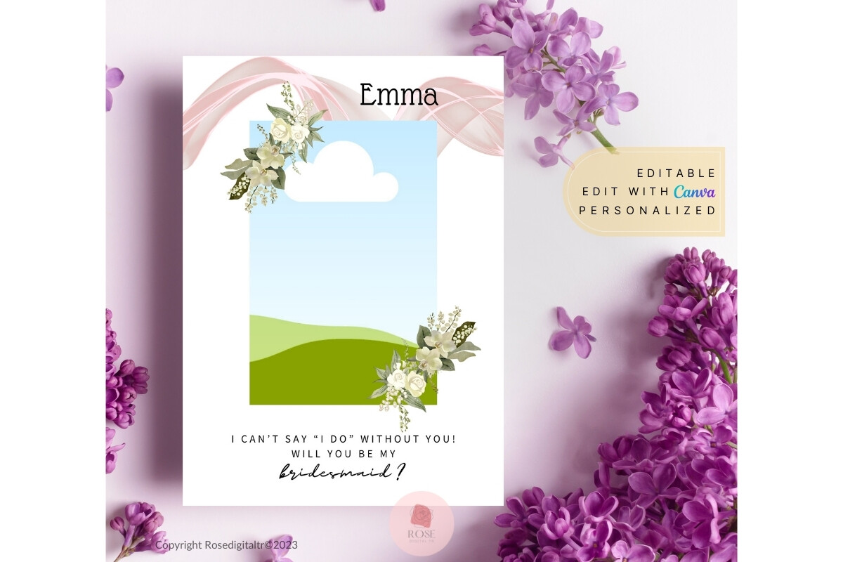Will You Be My Bridesmaid Photo Card