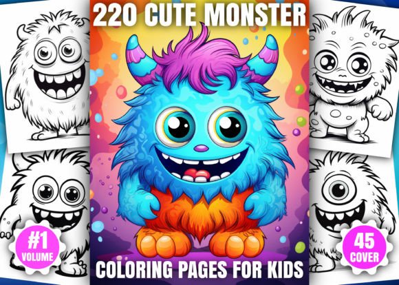 220 Cute Monster Coloring Pages for Kids
