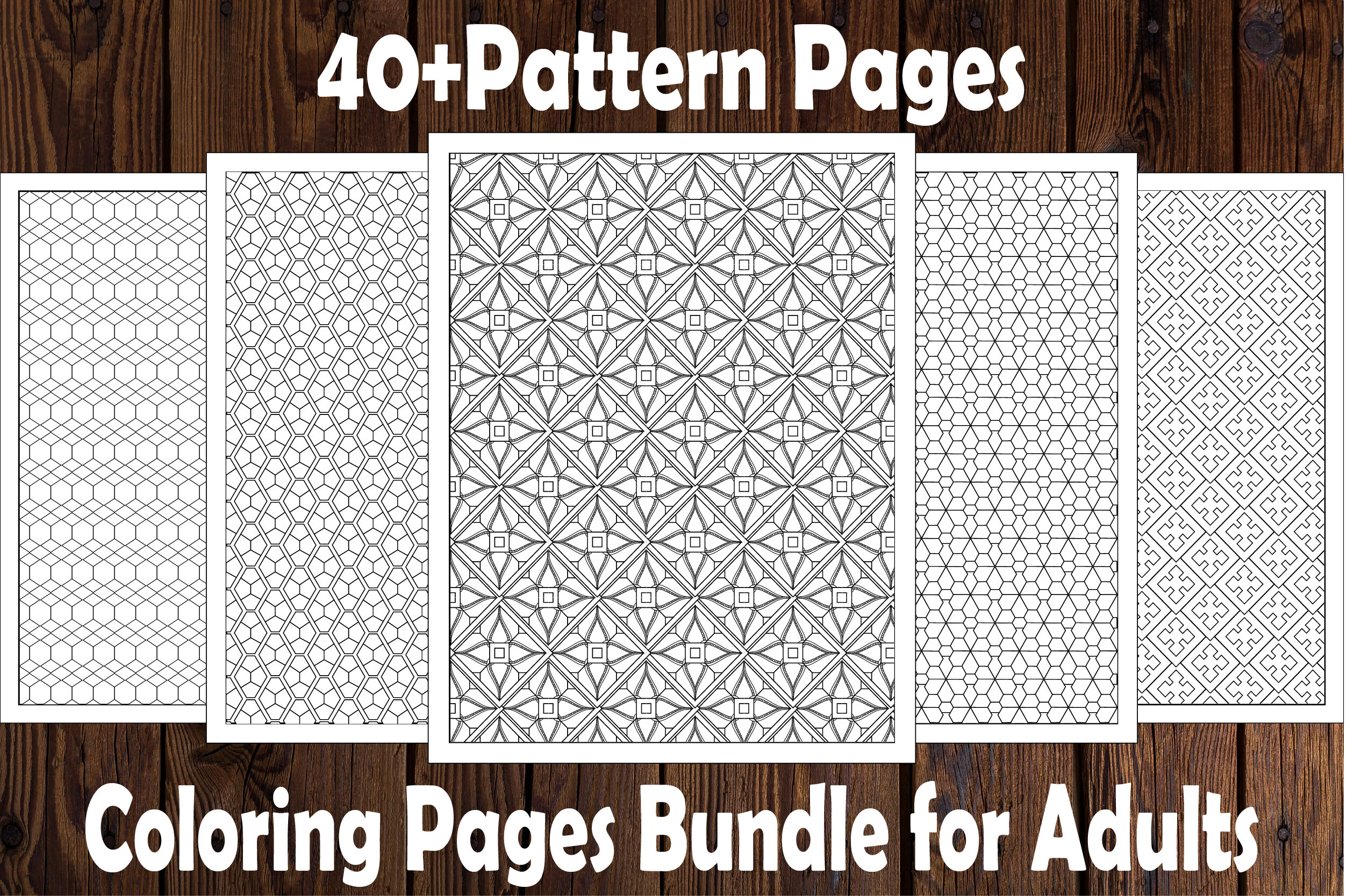 40+ Pattern Coloring Pages-Bundle