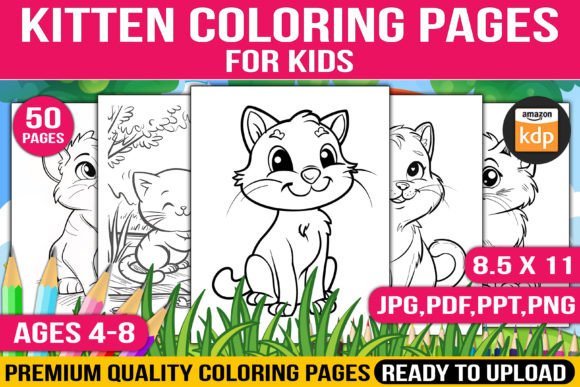 50 Kitten Coloring Pages for Kids